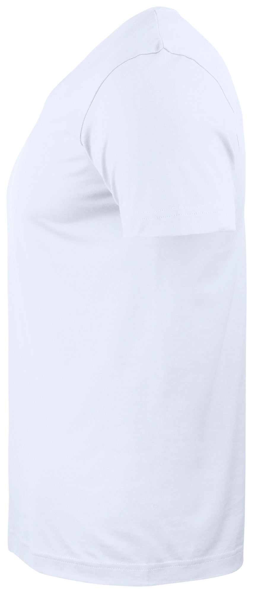 Clique Basic-T V-neck – Hvit – venstre side