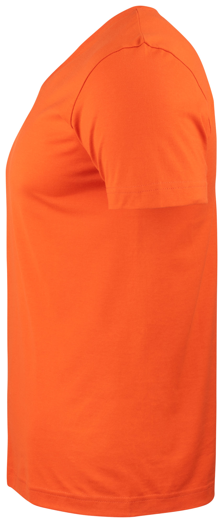Clique Basic-T V-neck – Blodoransje – venstre side