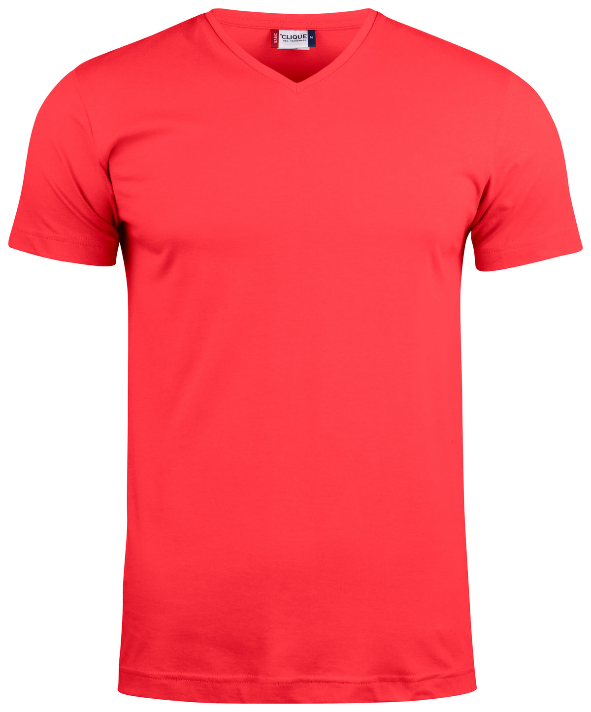 Clique Basic-T V-neck – Rød – forside