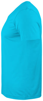 Clique Basic-T V-neck – Turkis – venstre side