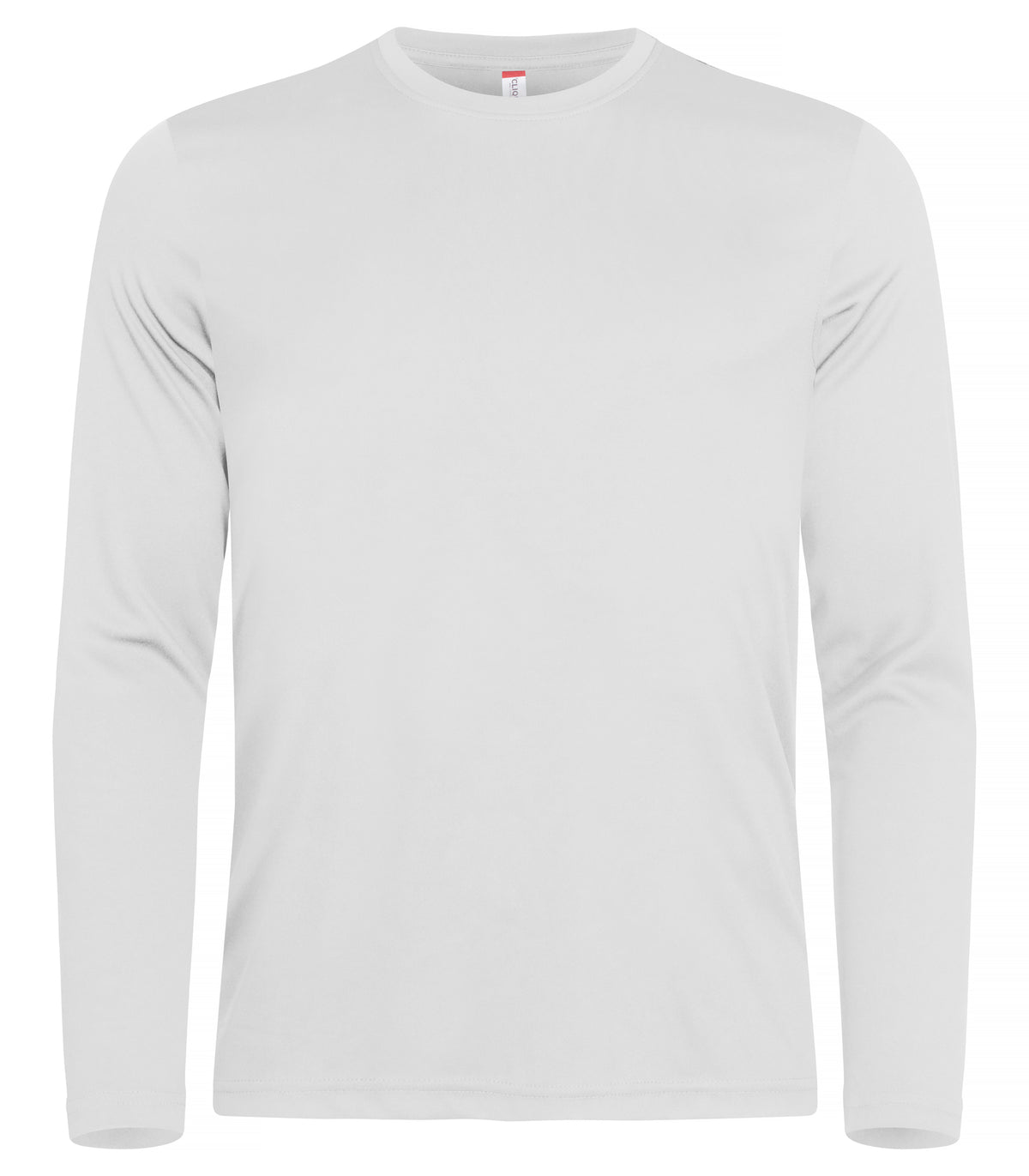 Clique Basic Active-T L/S – Hvit – forside