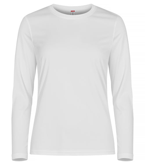 Clique Basic Active-T L/S – dame – Hvit – forside
