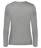 Clique Basic Active-T L/S – dame – Gråmelert – bakside