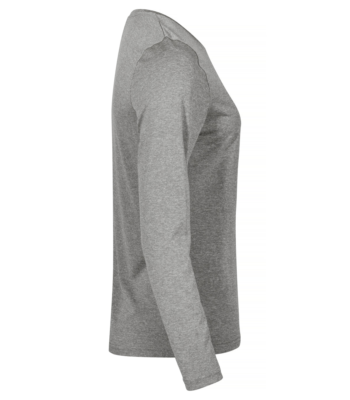 Clique Basic Active-T L/S – dame – Gråmelert – høyre side