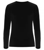 Clique Basic Active-T L/S – dame – Svart – bakside
