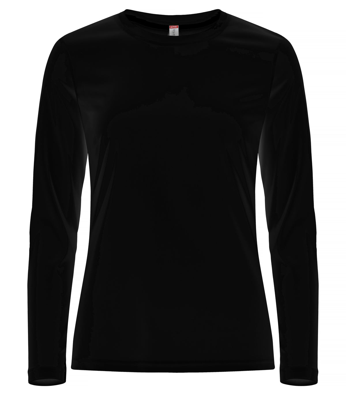 Clique Basic Active-T L/S – dame – Svart – forside