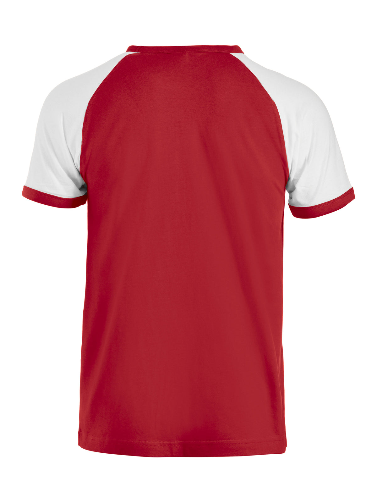 Clique Raglan-T – Rød / Hvit – bakside