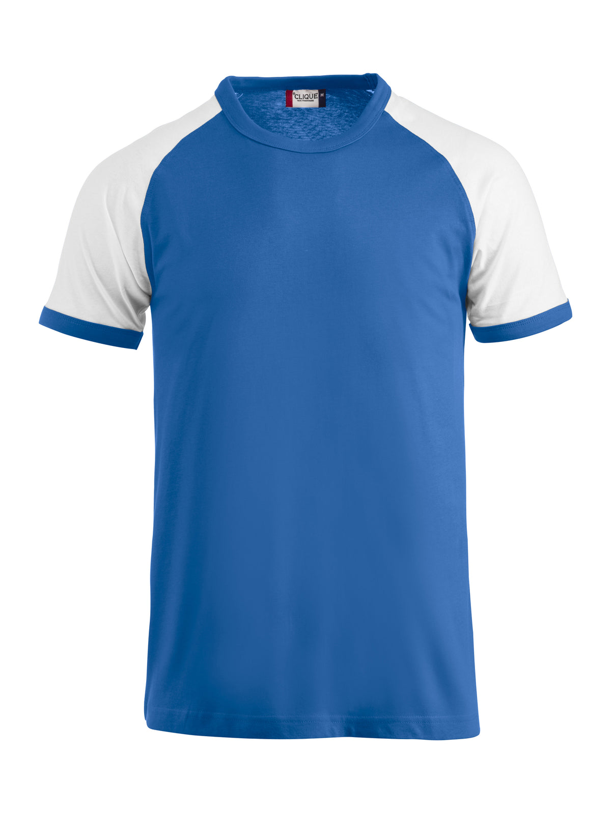 Clique Raglan-T – Kongeblå / Hvit – forside