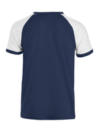 Clique Raglan-T – Marineblå / Hvit – bakside