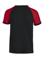 Clique Raglan-T – Svart / Rød – bakside