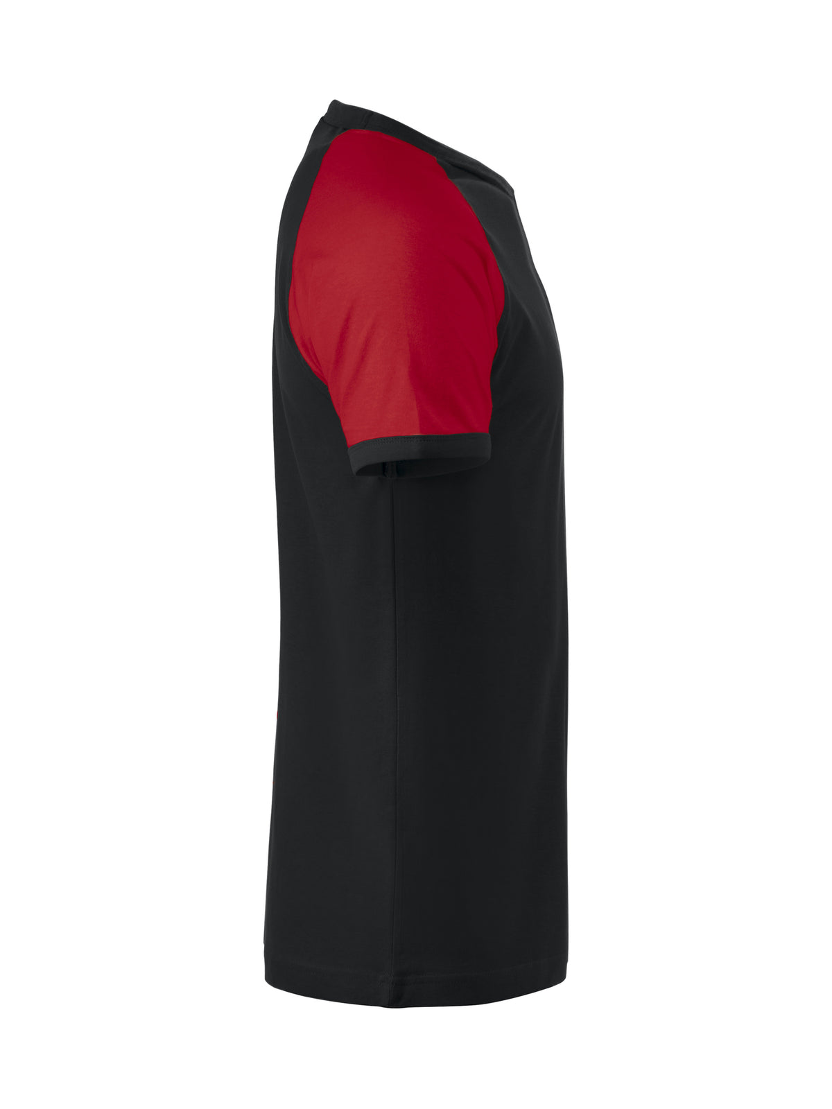 Clique Raglan-T – Svart / Rød – høyre side