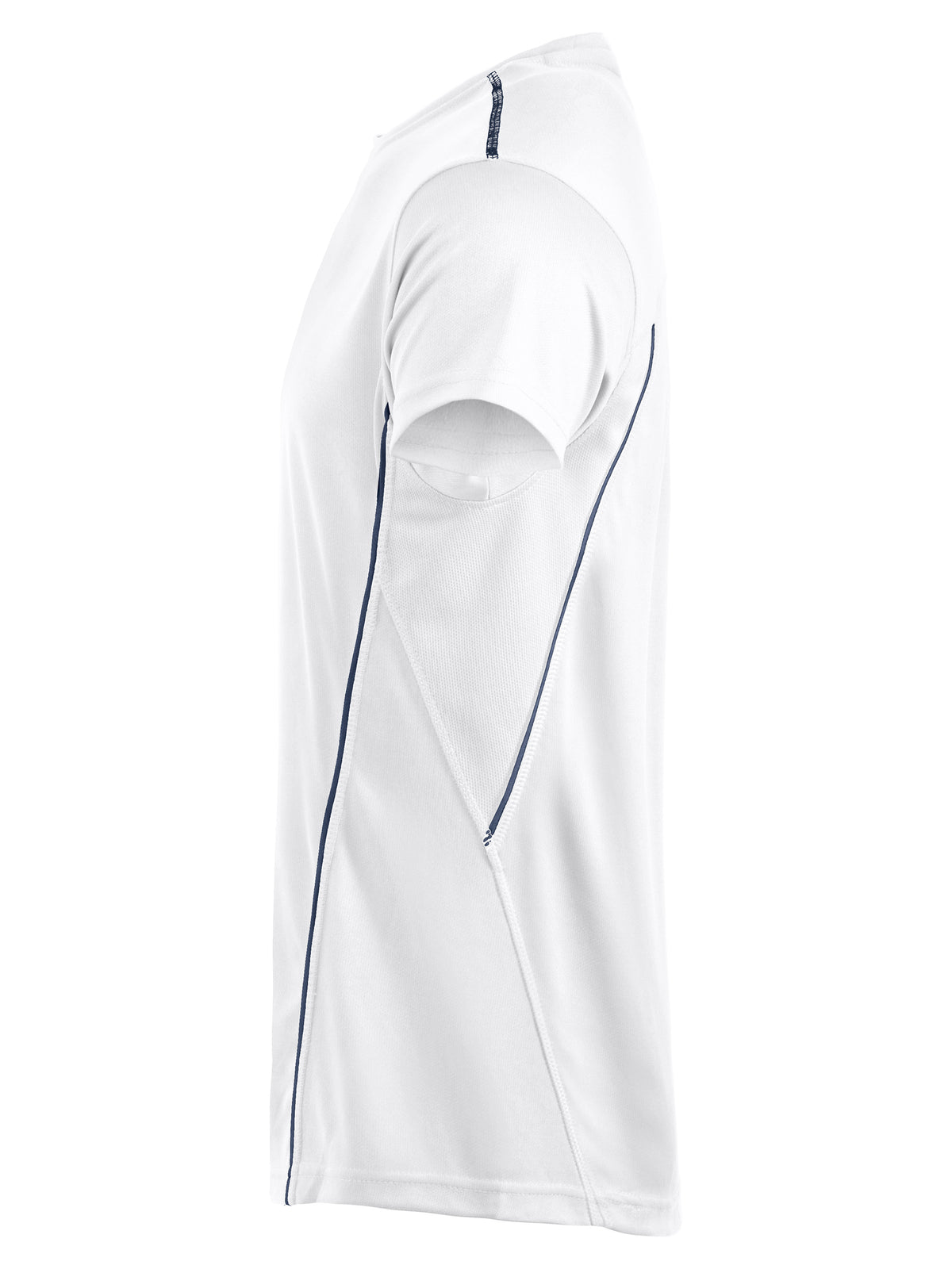 Clique Ice Sport-T – Hvit / Marineblå – venstre side