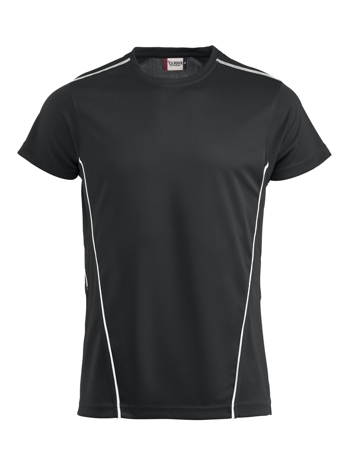 Clique Ice Sport-T – Svart / Hvit – forside