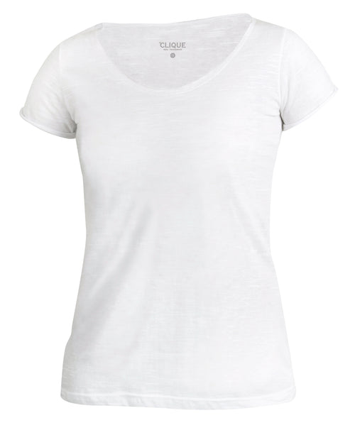 Clique Derby-T – dame – Steinhvit – produktbilde