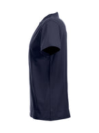 Clique Stretch-T – Mørk marineblå – venstre side