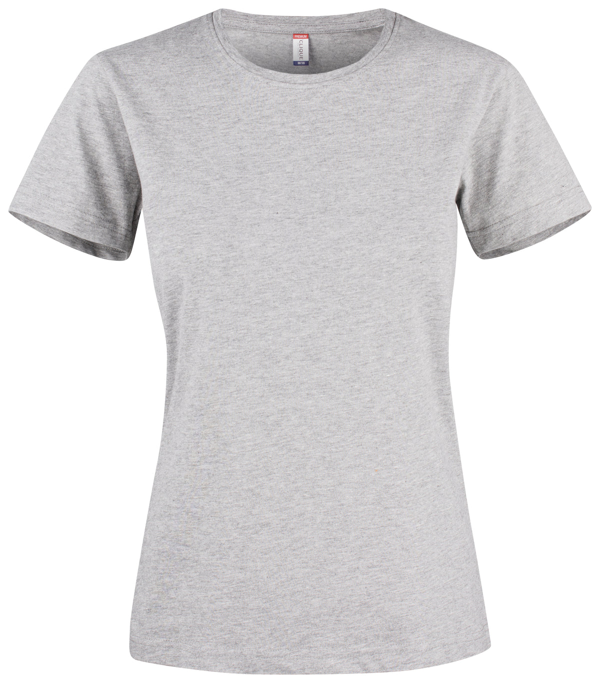 Clique Premium Fashion-T – dame – Gråmelert – forside