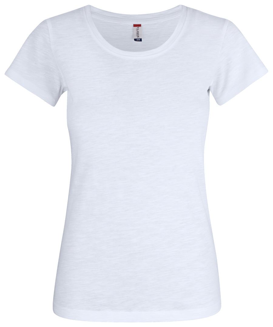Clique Slub-T – dame – Hvit – forside