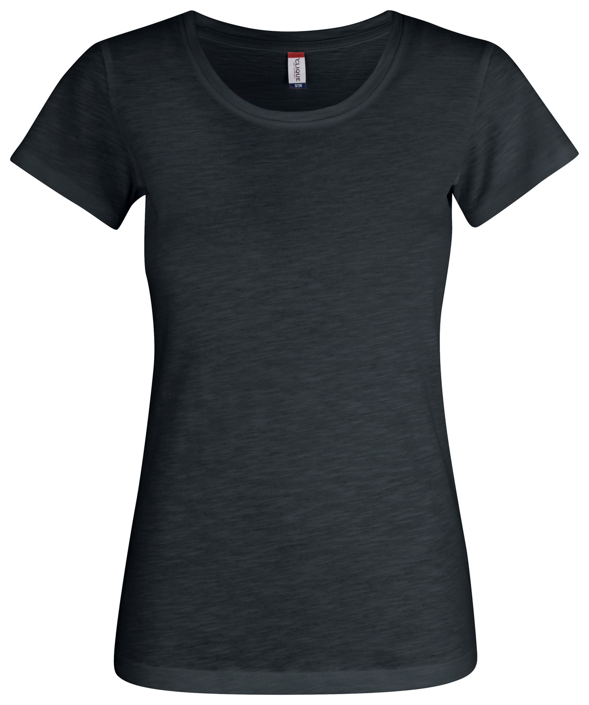 Clique Slub-T – dame – Svart – forside