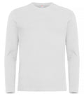 Clique Premium Fashion-T L/S – Hvit – forside