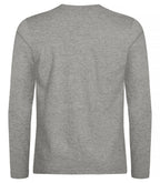 Clique Premium Fashion-T L/S – Gråmelert – bakside