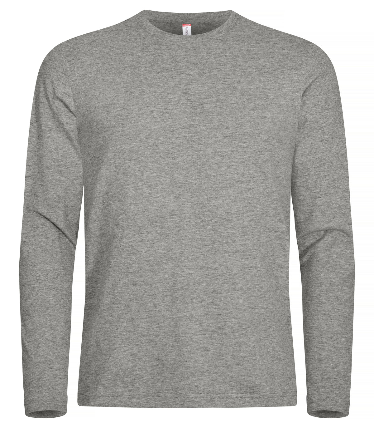Clique Premium Fashion-T L/S – Gråmelert – forside