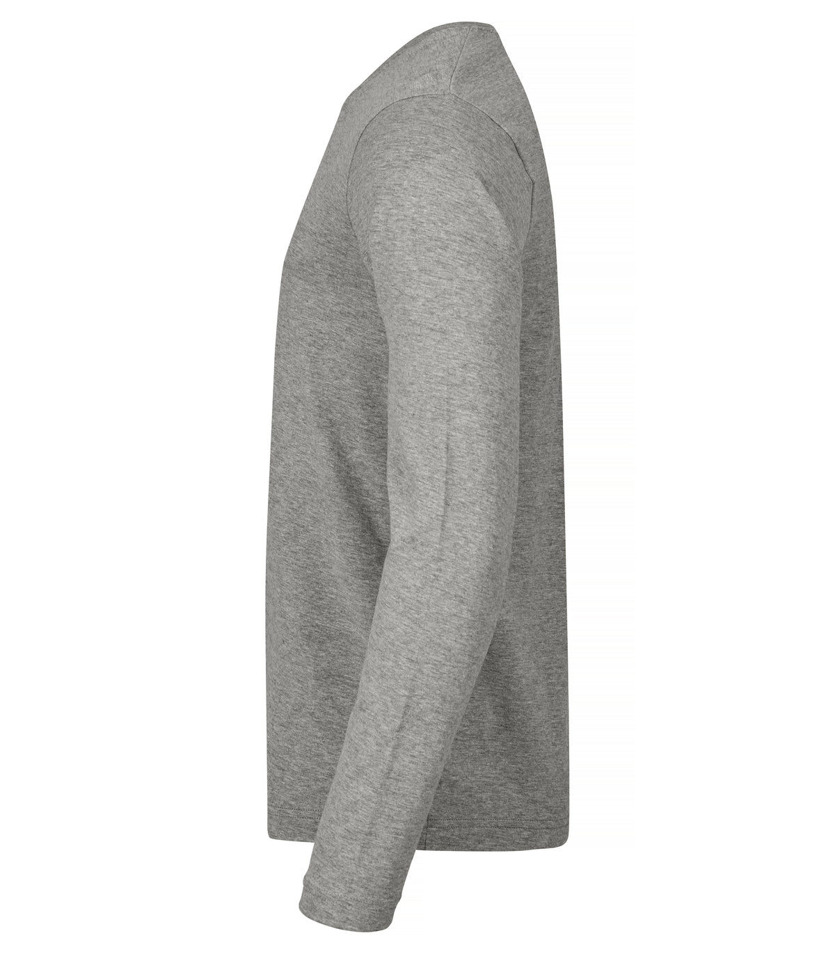 Clique Premium Fashion-T L/S – Gråmelert – venstre side