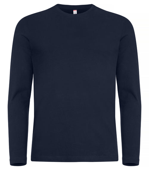 Clique Premium Fashion-T L/S – Mørk marineblå – forside