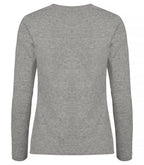 Clique Premium Fashion-T L/S – dame – Gråmelert – bakside