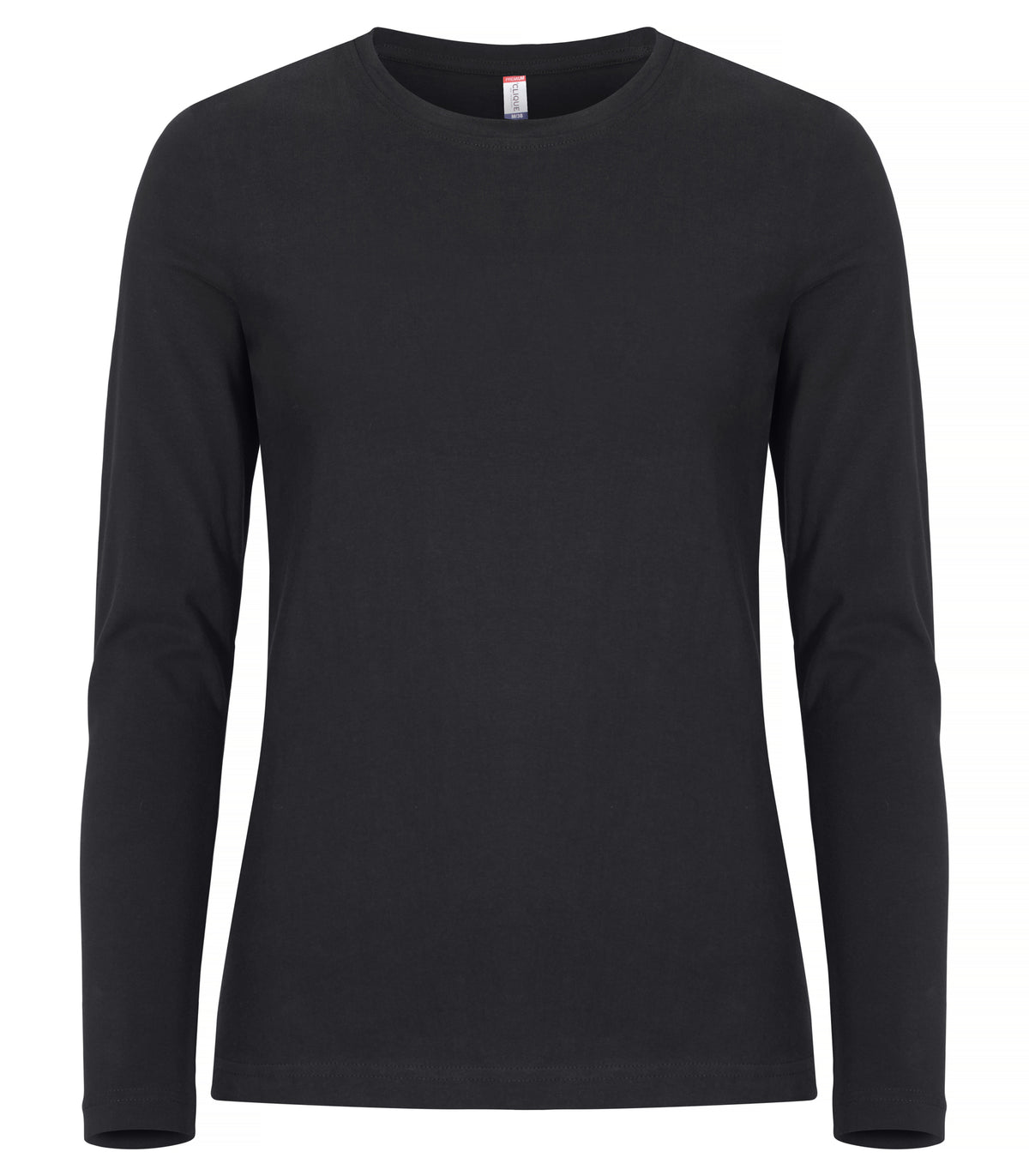 Clique Premium Fashion-T L/S – dame – Svart – forside
