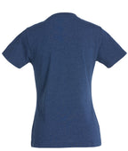 Clique New Classic-T – dame – Blåmelert – bakside
