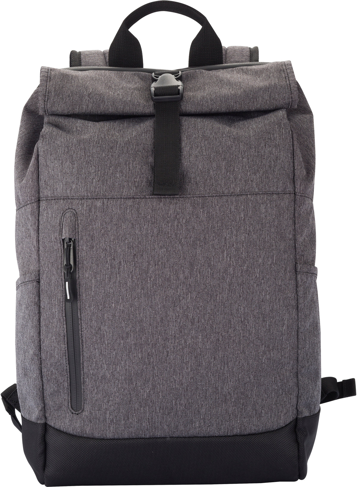 Clique Roll-Up Backpack – Antrasittmelert – forside