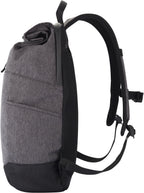 Clique Roll-Up Backpack – Antrasittmelert – venstre side