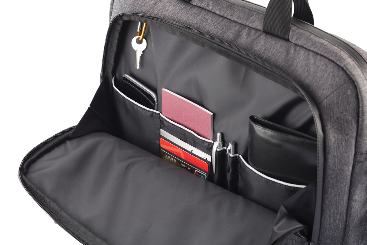 Clique Laptop Bag – Antrasittmelert – detalj