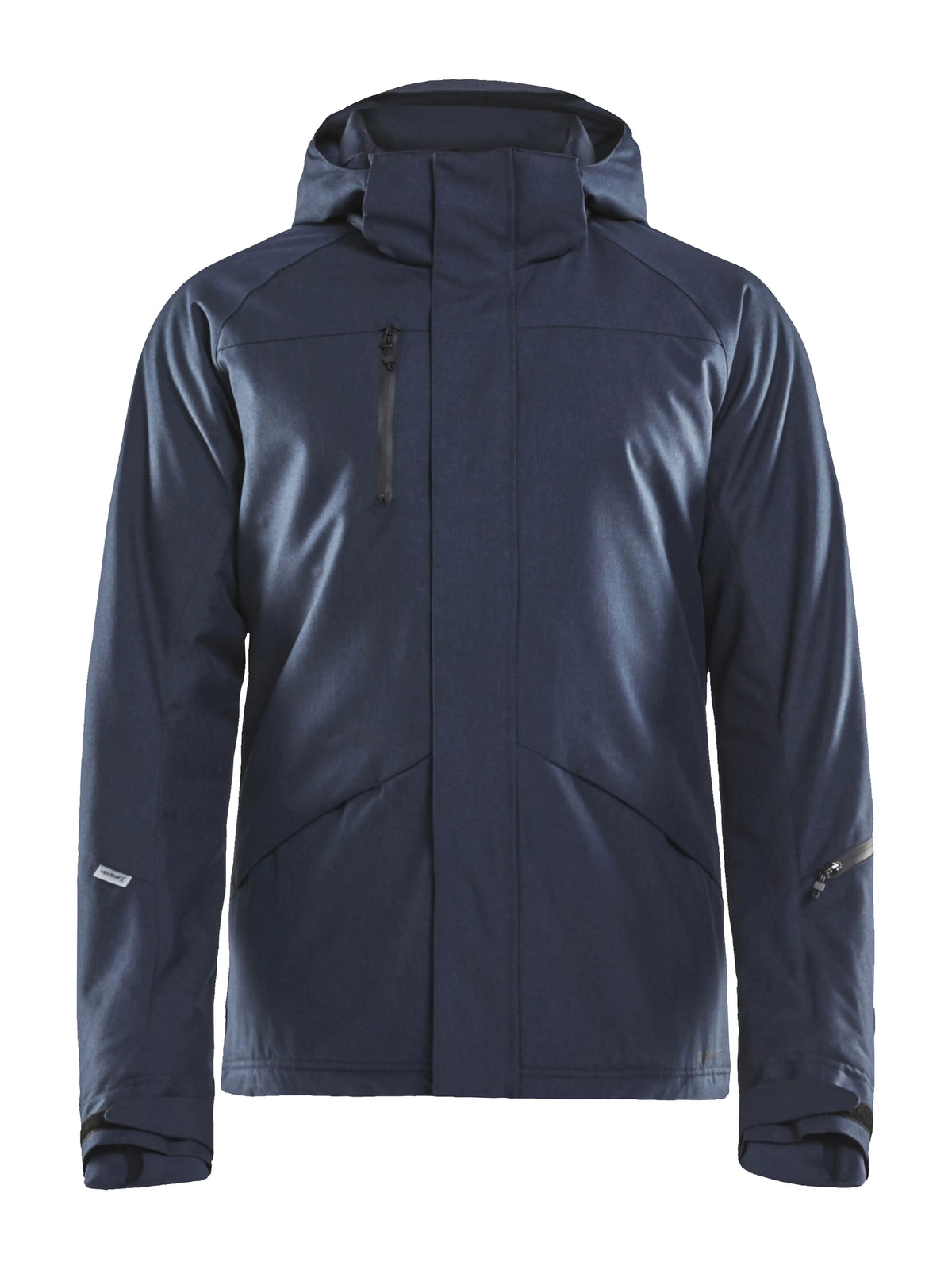 Craft Mountain Padded Jacket – herre – Mørk marineblå melert, forside