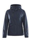 Craft Mountain Padded Jacket – dame – Mørk marineblå melert, forside