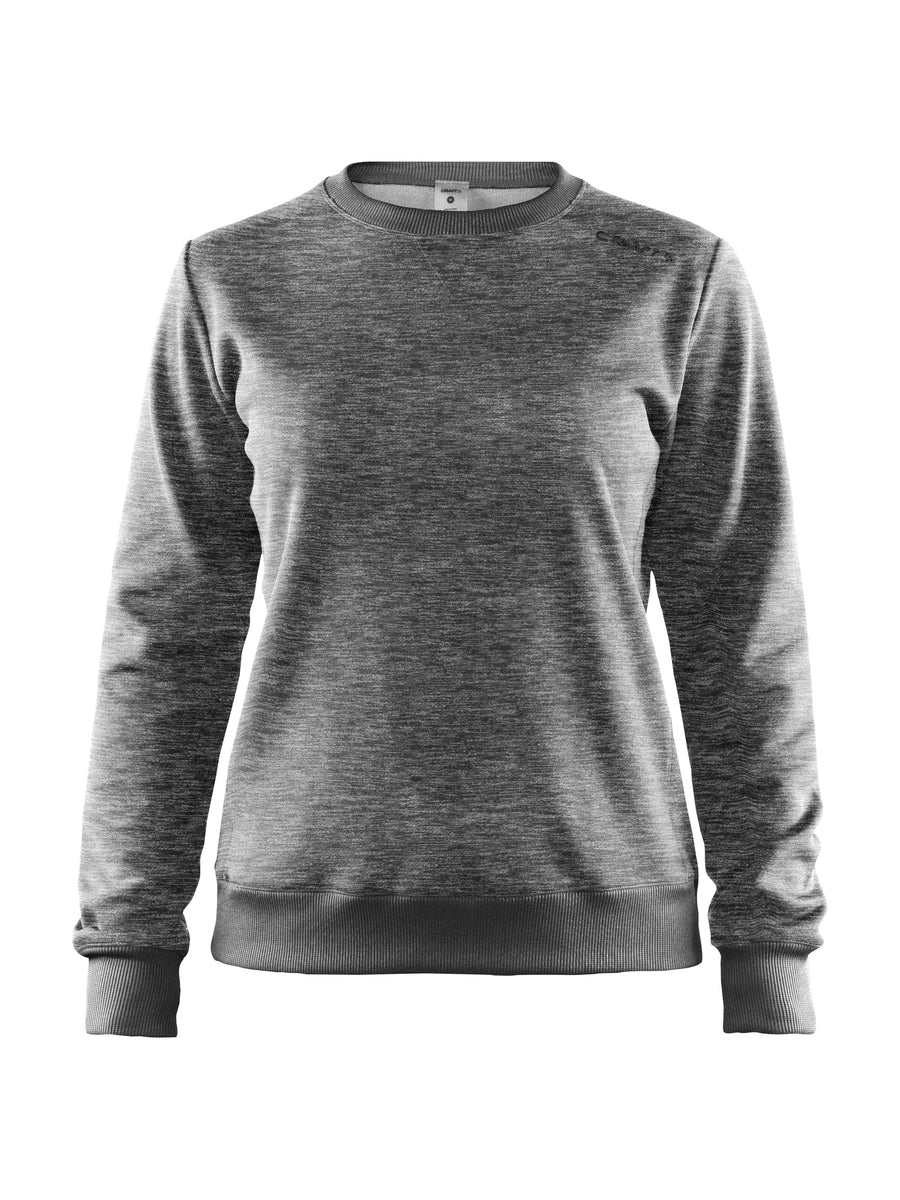 Craft Leisure Crewneck – dame – Mørk gråmelert, forside
