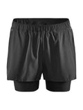 Craft ADV Essence 2-in-1 Stretch Shorts – herre – Svart, forside