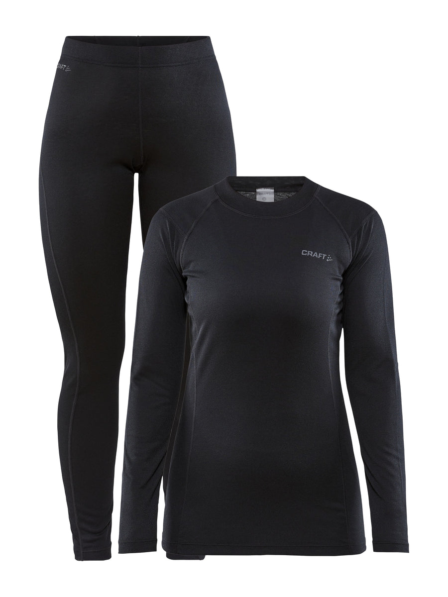 Craft CORE Warm Baselayer Set – dame – Svart, forside
