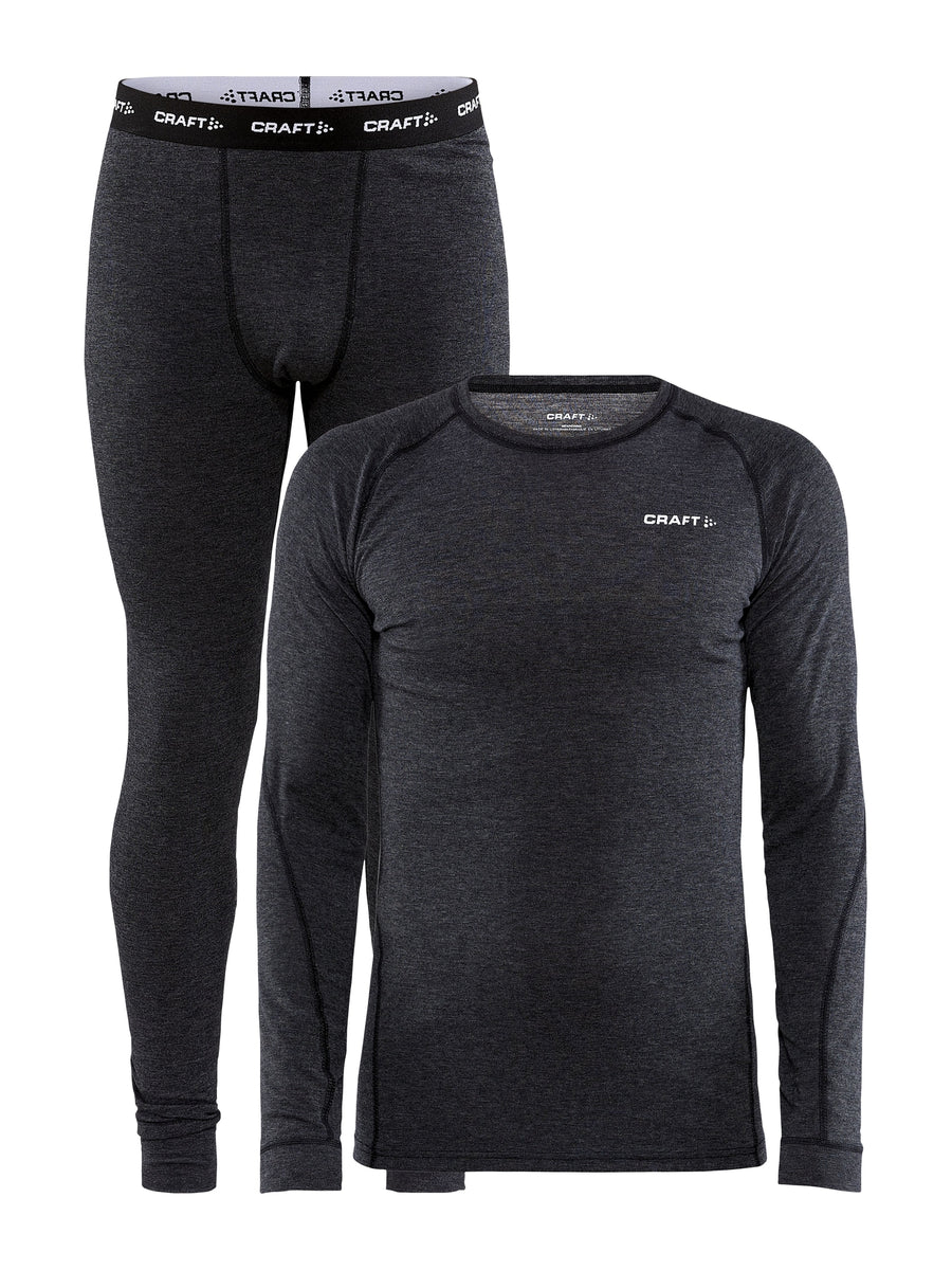 Craft CORE Wool Merino Set – herre – Svartmelert, forside