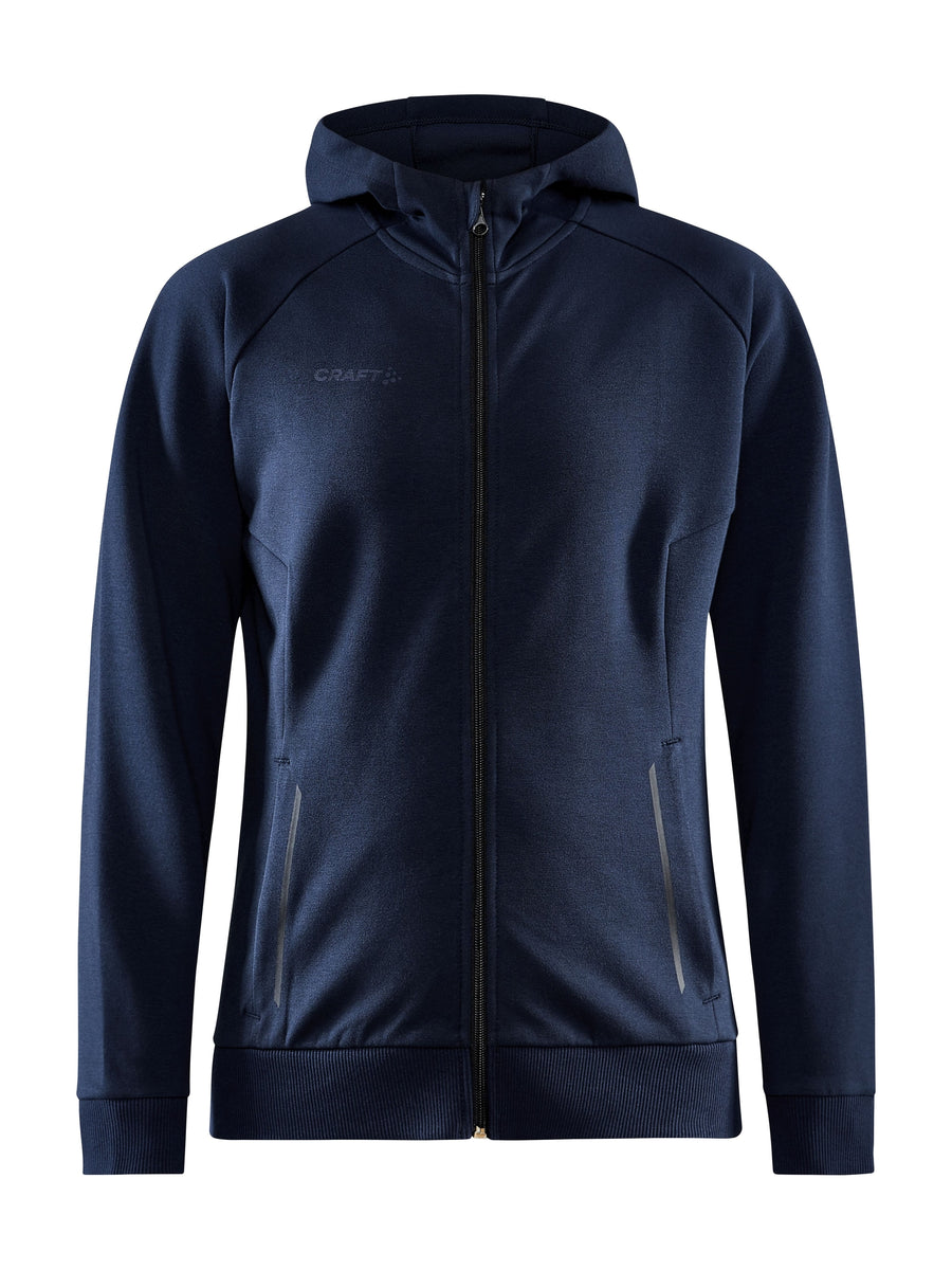 Craft CORE Soul Full Zip Hood – dame – Mørk marineblå, forside