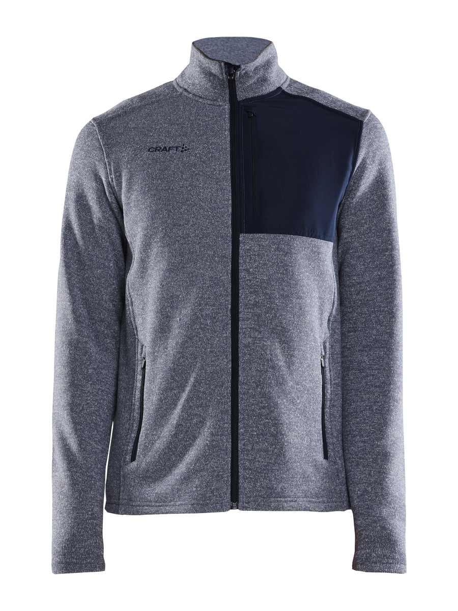 Craft ADV Explore Heavy Fleece Jacket – herre – Flow / Blaze, forside