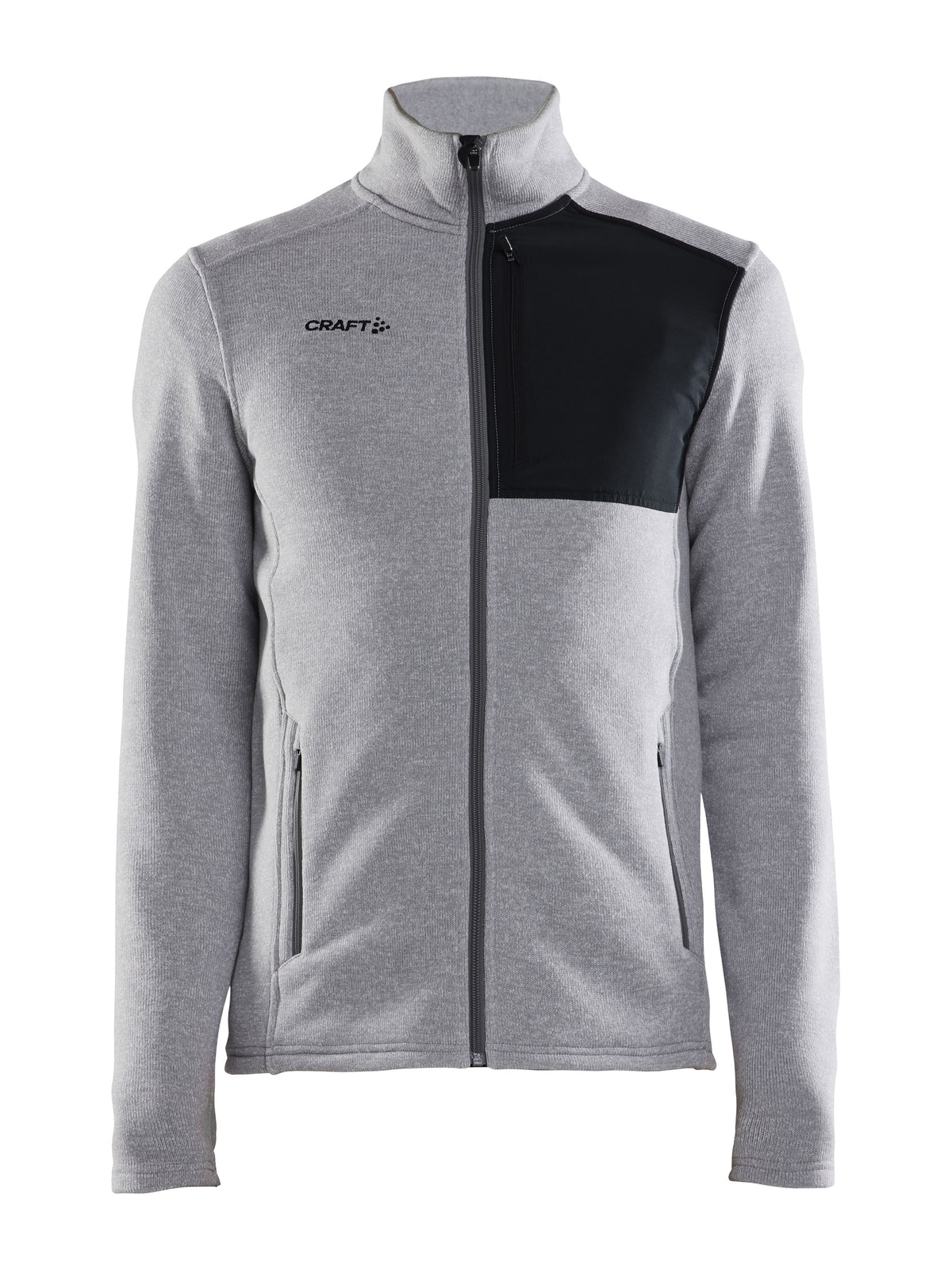 Craft ADV Explore Heavy Fleece Jacket – herre – Gråmelert / Svart, forside