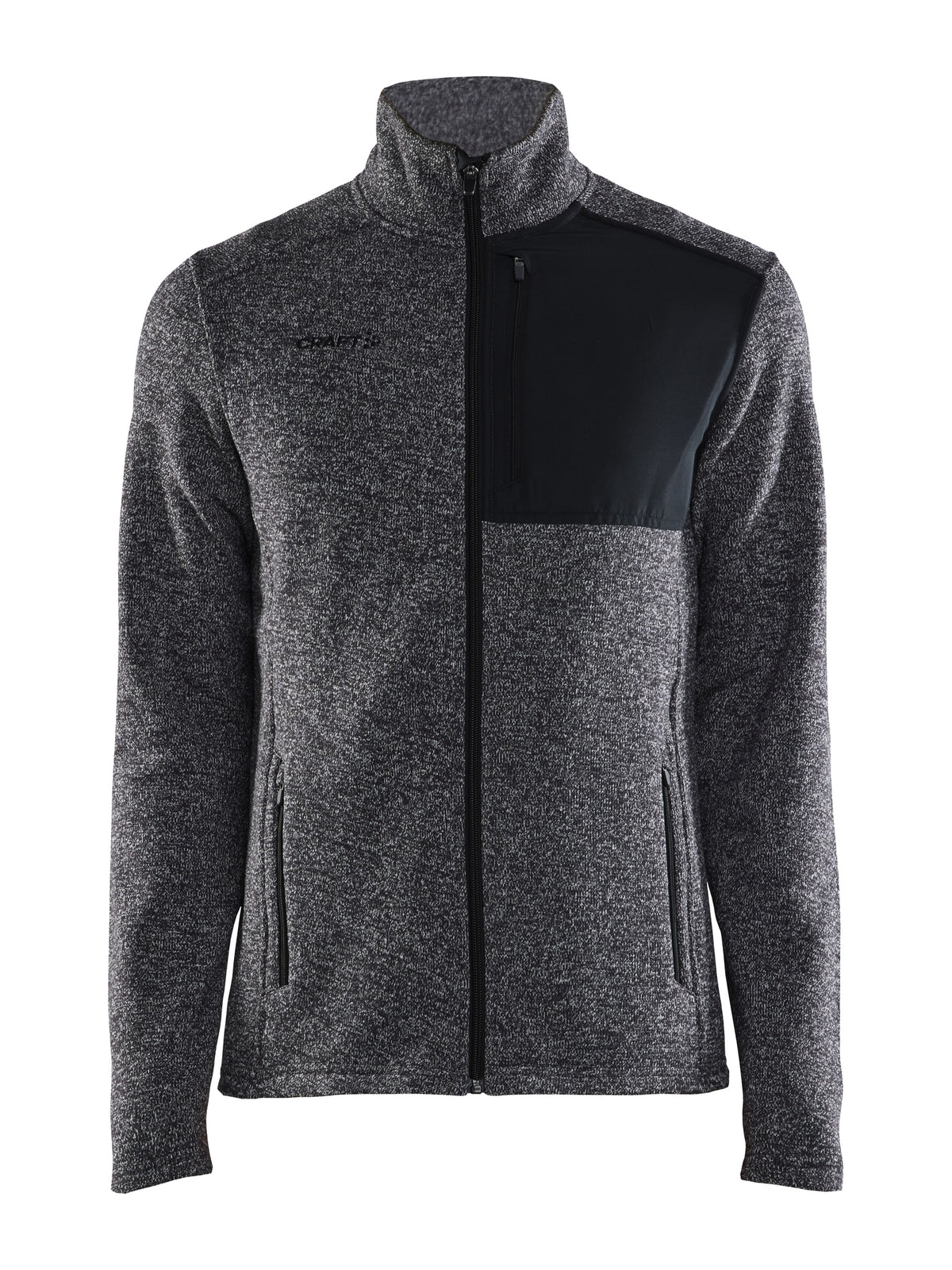 Craft ADV Explore Heavy Fleece Jacket – herre – Svartmelert, forside