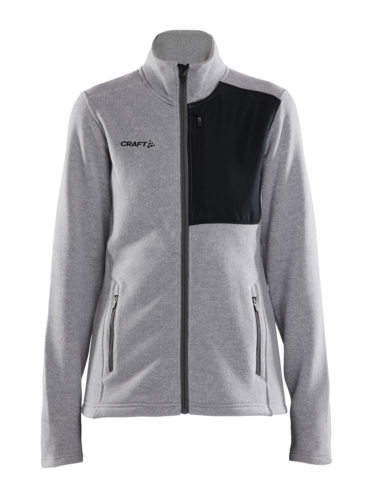 Craft ADV Explore Heavy Fleece Jacket – dame – Gråmelert / Svart, forside