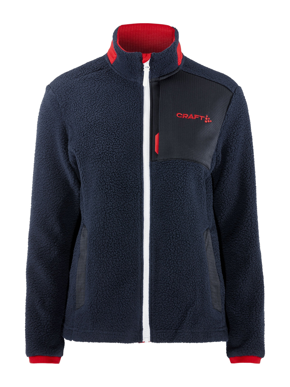 Craft NOR ADV Explore Pile Fleece Jacket – dame – Blaze / Klar rød, forside