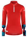 Craft NOR ADV Nordic Ski Club Jersey – dame – Blaze / Klar rød, forside