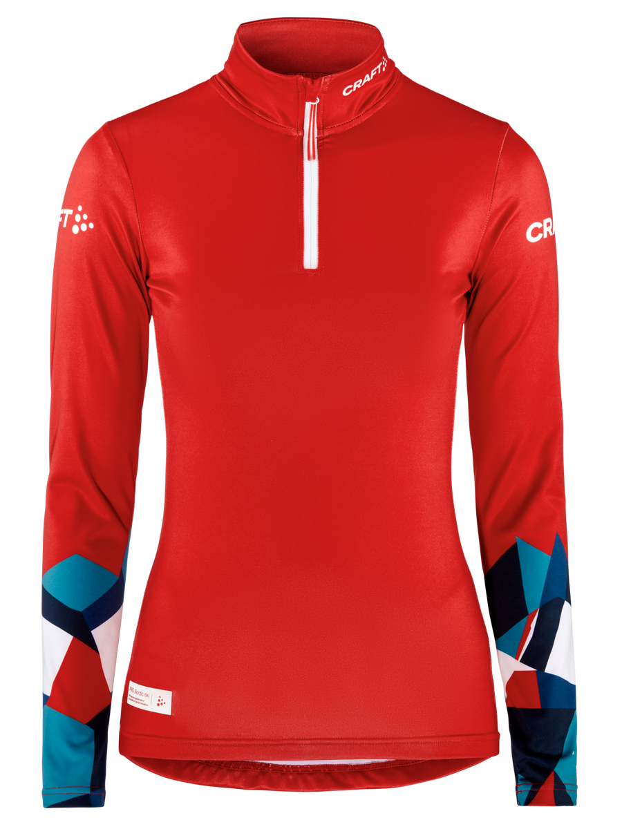 Craft NOR ADV Nordic Ski Club Jersey – dame – Blaze / Klar rød, forside