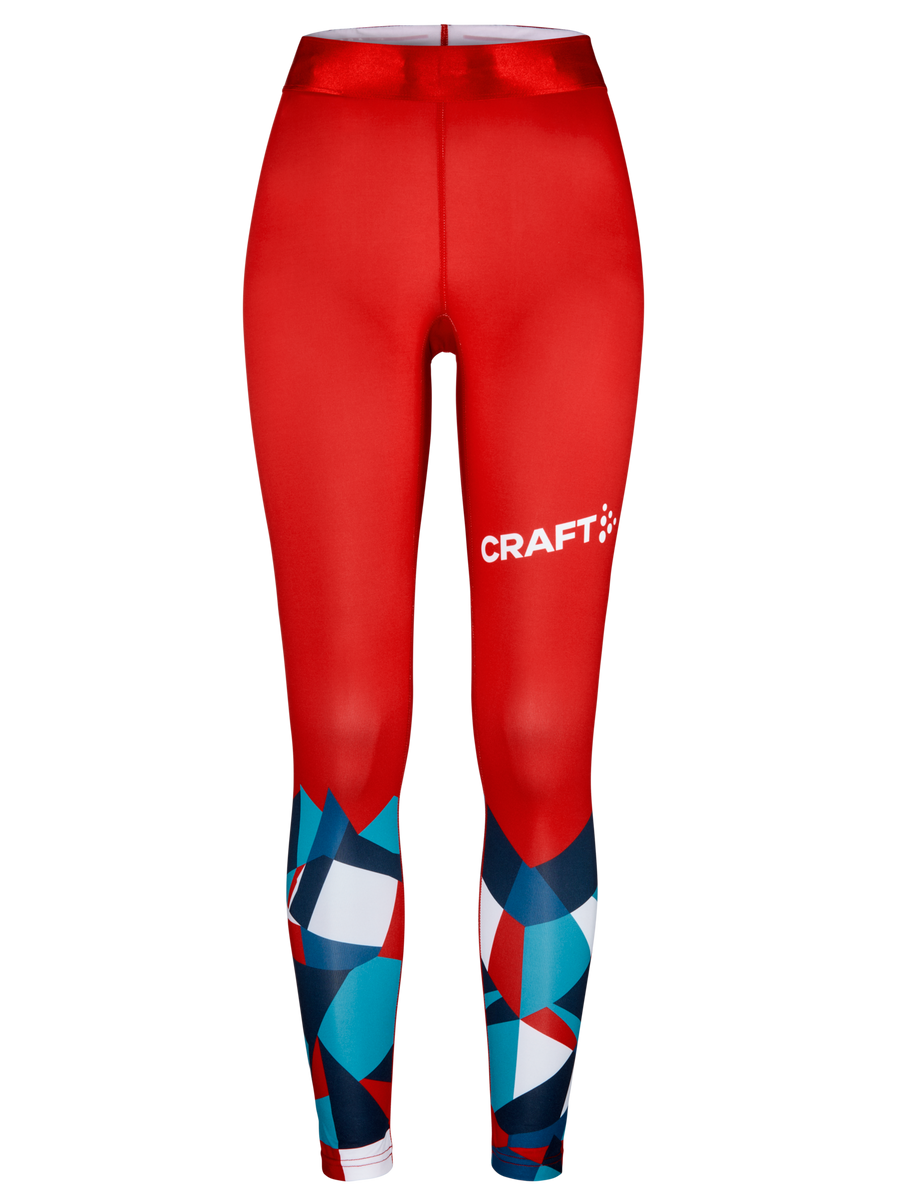 Craft NOR ADV Nordic Ski Club Tights – dame – Blaze / Klar rød, forside