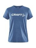 Craft Community Logo SS Tee – dame – Club Cobolt / Melange, forside