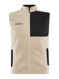 Craft ADV Explore Pile Fleece Vest – herre – Ecru / Svart, forside